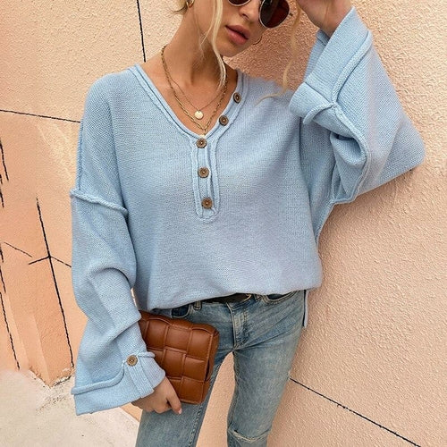 Long Sleeve Knitted Sweater Pullover Jumper
