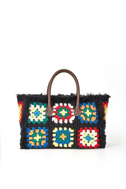 Designer Braided Crochet Totes Bag Women New Casual Ethnic Style Woven