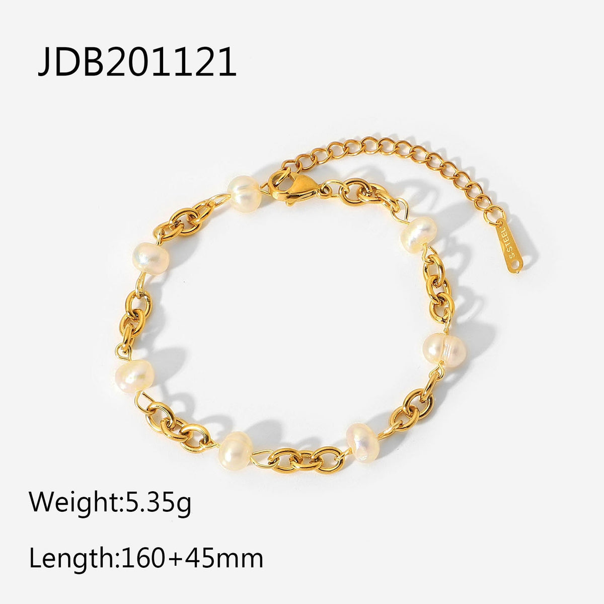 Natural Freshwater Pearl Bracelets Dainty Chain Bangles Fashion 18k Gold Stainless Steel Women Luxury Jewelry Gift