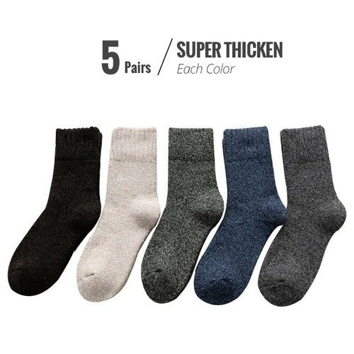 Thermal Underwear Men Winter Warm | Retro Cotton Men Socks Thick -