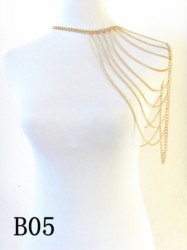 Gold Double Shoulders Chain