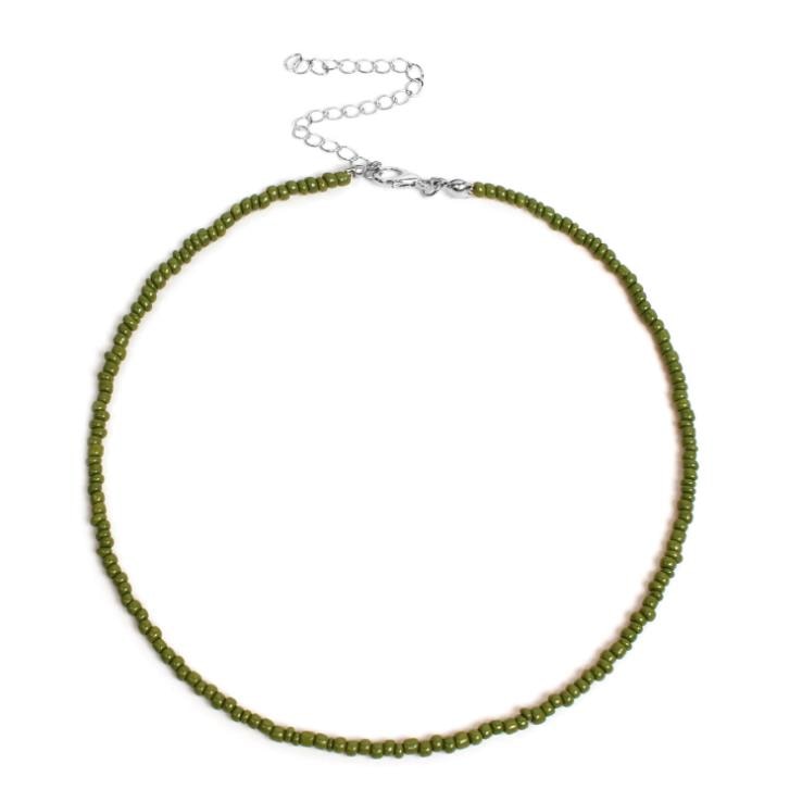 Bohemia White Bead Choker Necklace For Women Vintage Chain Neckace Jewelry