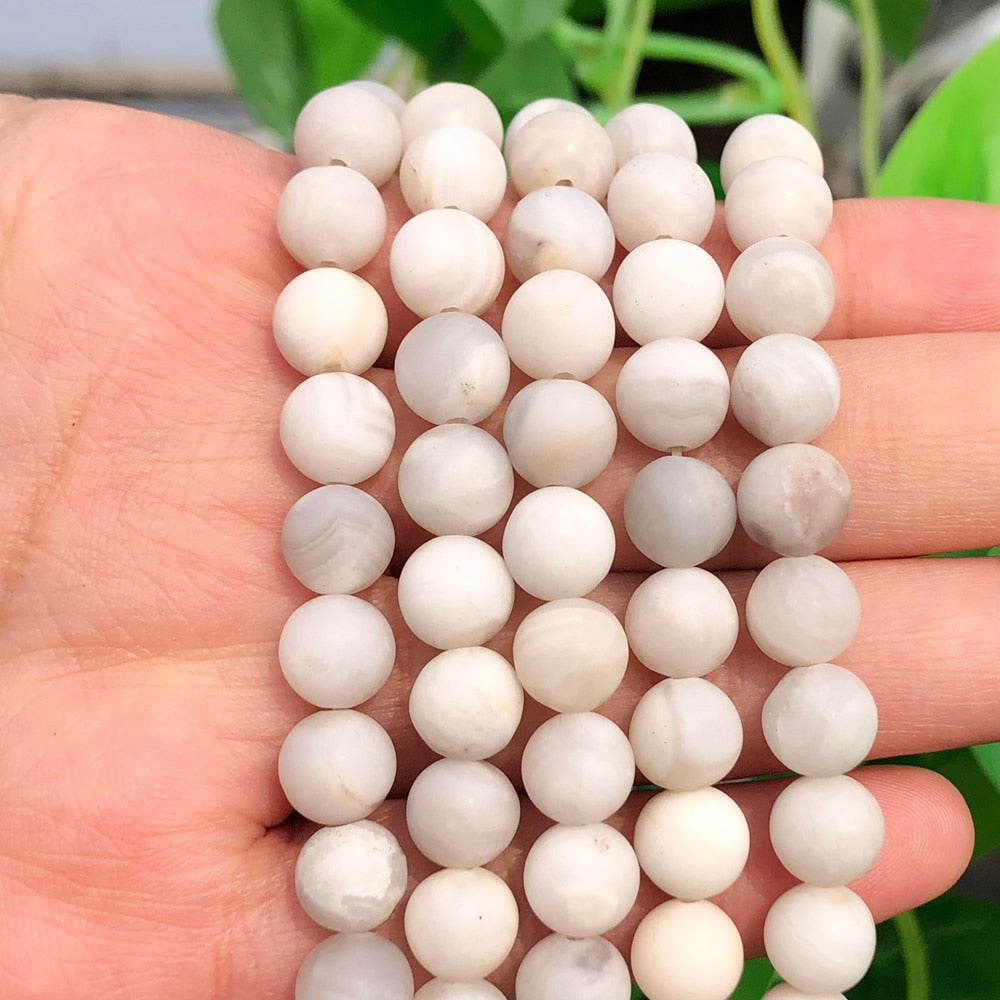 Natural Stone Matte Amazonite Round Beads for Jewelry Making  Perles Gem Loose Beads Diy Bracelet Necklace 4/6/8/10/12mm