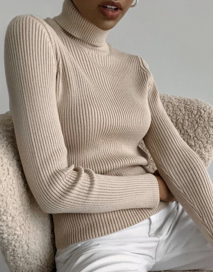 Basic Turtleneck Women Sweaters Tops Slim Women Pullover Knitted Sweater Jumper Soft Warm Pull