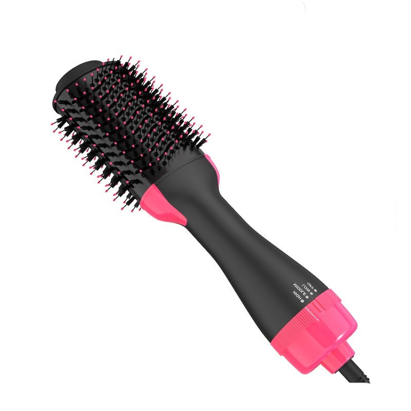 Hot Air Brush One-Step Hair Dryer  &amp;Volumizer 1000W Blow Dryer Soft Touch Pink Styler Gift Hair Curler Straightener