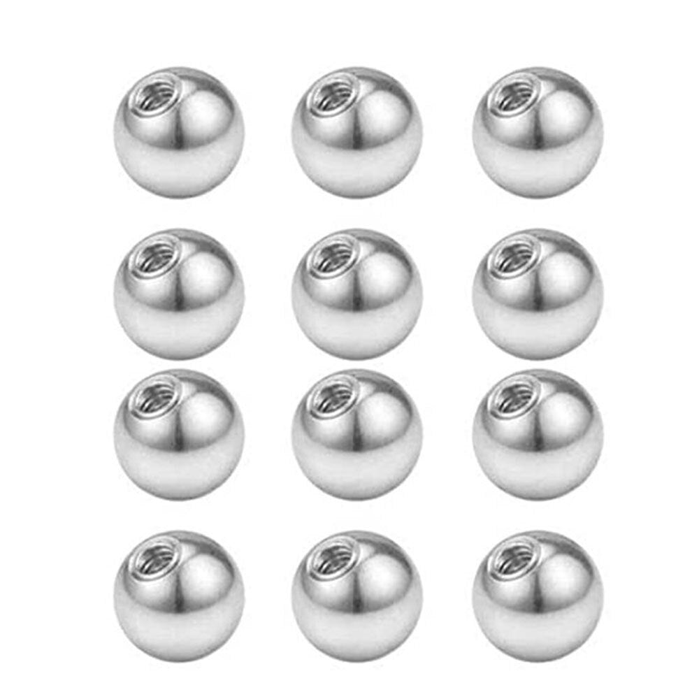 72PCS 14g Nipple Rings Replacement Ball Tongue Rings 5mm Ball Stainless Steel Plastic Barbells Set Piercing Jewelry 16mm Barbell