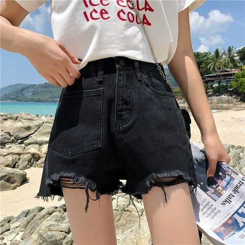 Style Size Shorts Denim | Women Harajuku Korean Shorts -