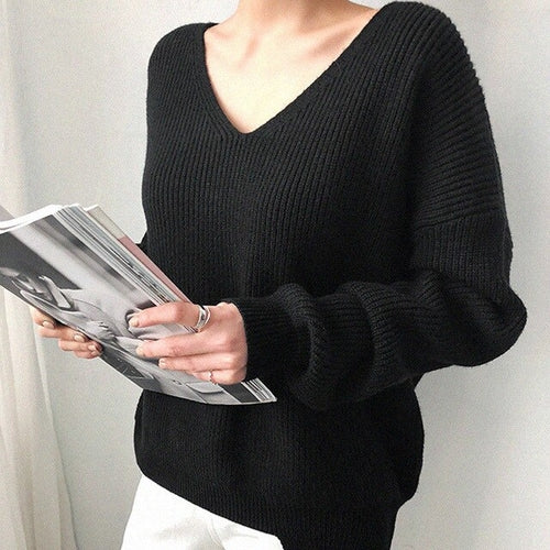 Womens Sweaters Winter Casual V Neck