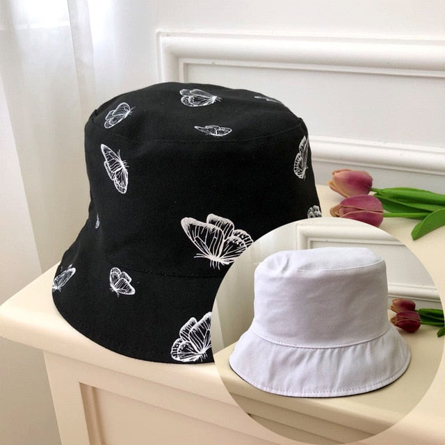 Double Sided Bucket Hat | Beach Hat | Sun hat | Summer Hat | Foldable Hat | Garden Hat | Outdoor Hat | Butterfly Hat | Reversible Bucket Hat