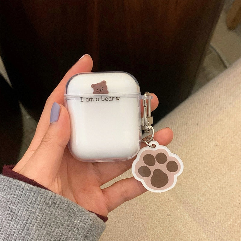 Fresh Flower Earphone Case For AirPods Pro 2nd Case Transparent TPU Air pods 3 1 2 Bluetooth Earphone Charging Box With Keyring
