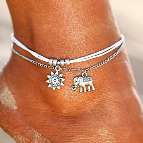1 Set Silver Color Shell Anklets Women Ankle Women Party Beach