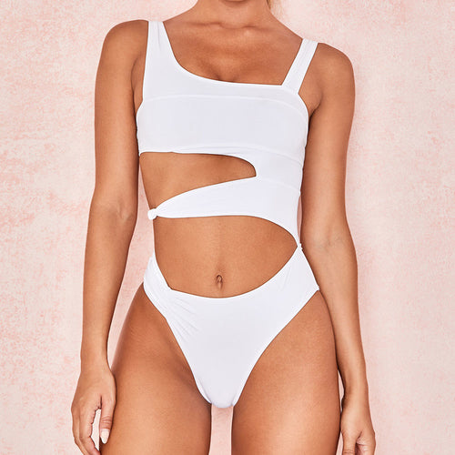 Sexy High Cut Hollow One-piece Swimsuit