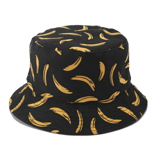 Bananenmuster Bucket Hats Fisherman Caps für Frauen Gorras