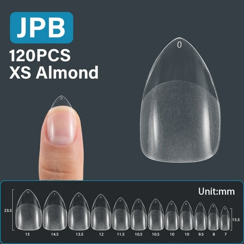 120 Stück Künstliche Nägel Xs Kurz Oval Quadratisch Mandel Fake Nail Press On