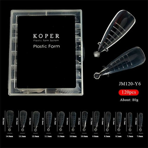 120pcs/box Dual Forms Tips Quick Building Gel Mold Nail System Full