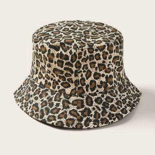 1 Uds. Sombrero de pescador con estampado de leopardo