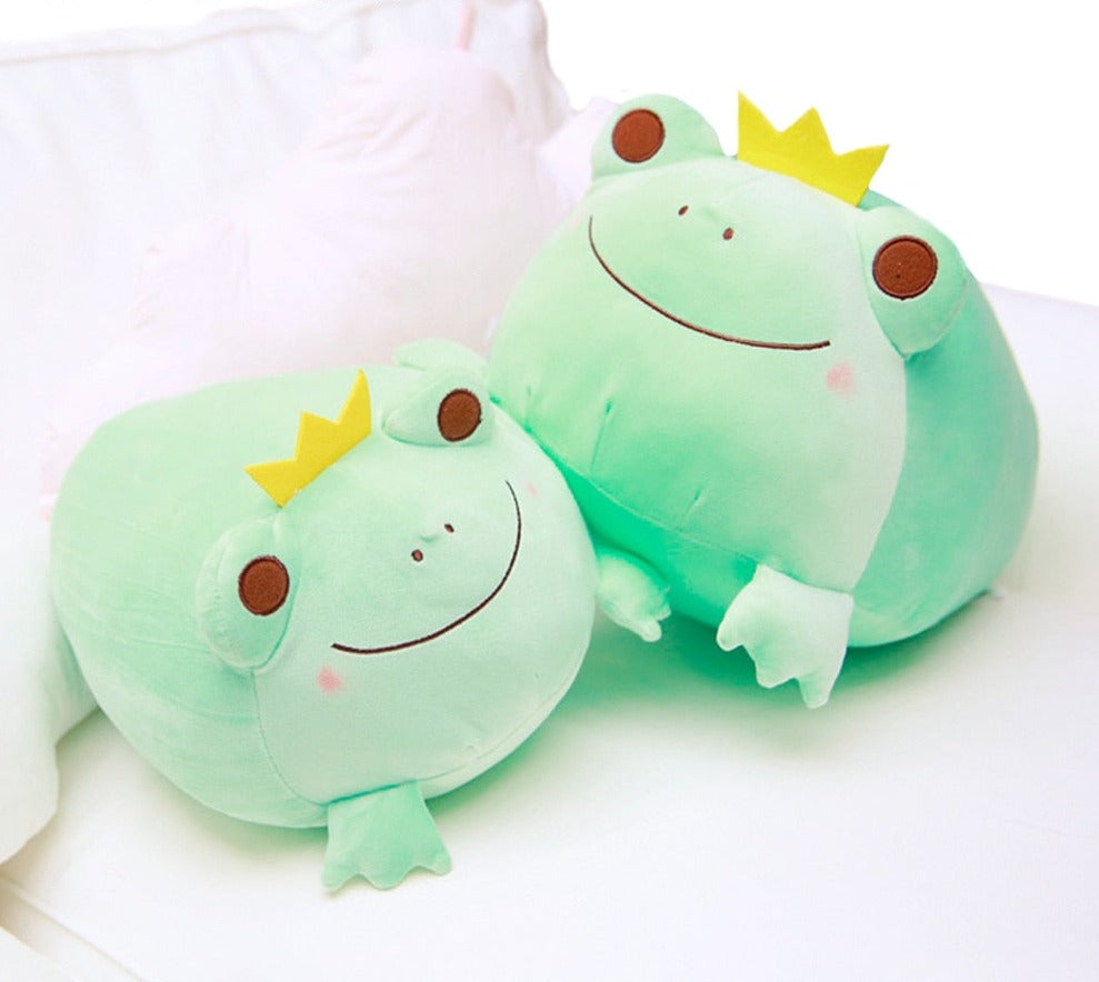 35cm Cute The Crown Frog Plush Pillow Stuffed Down Cotton Kids