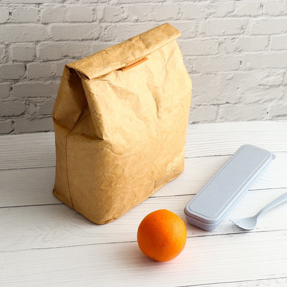 Bolsa de almuerzo de papel reutilizable con aislamiento