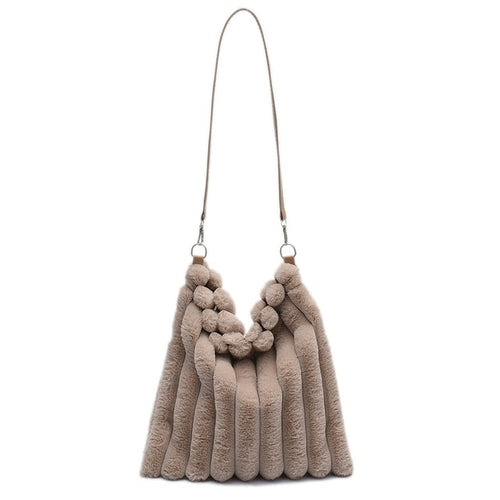 Winter-Plüsch-Unterarmtaschen | Modetaschen für Damen | Damen