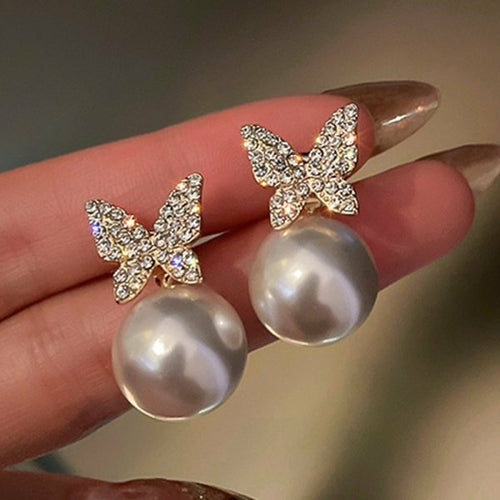 Classic Elegant Imitation Pearl Dangle Earrings For Women