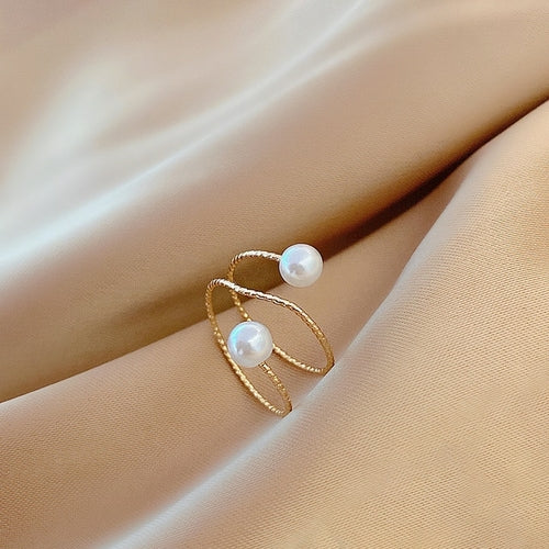 Pearl Zircon Flower Ring | Fashion Rings Women | Women Jewelry