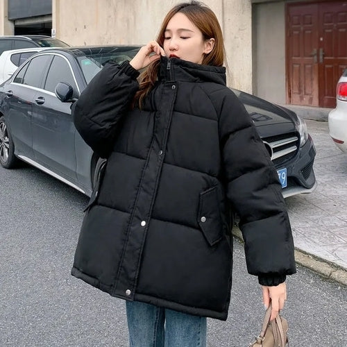 Women Short Jacket Winter Parkas Thick Hooded Cotton Padded