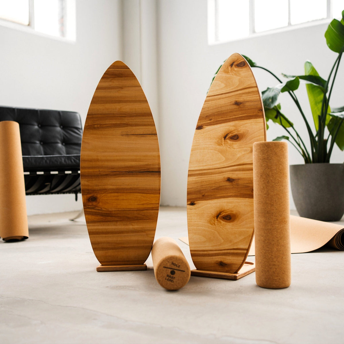 Handmade Balance Boards I incl. Cork Roll & Stand I Perfect Gift, Shipped Free, Ideal for Beginners, Adults and Children