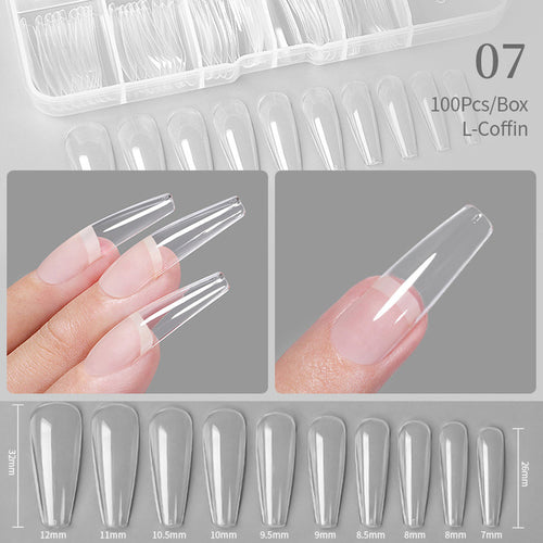 Md Mad Doll 60/100pcs Press On False Nails Capsule Gel Nails Extension