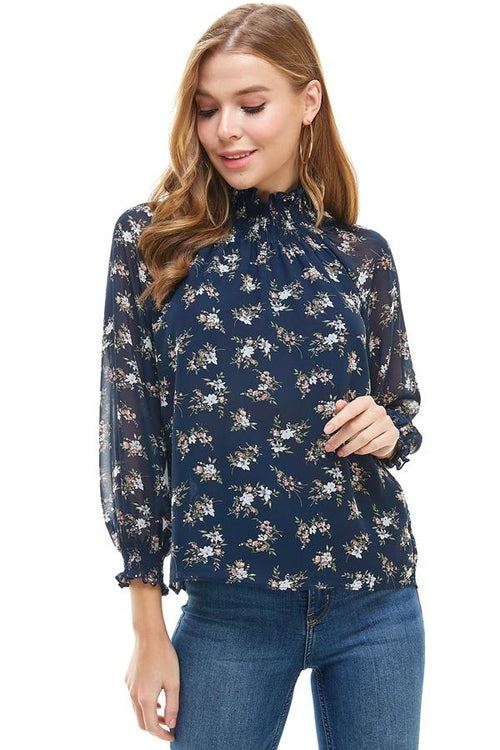DITSY FLORAL LONG SLEEVES BLOUSE