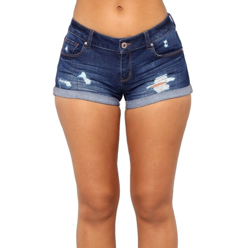 Denim Hot Shorts for Women Casual Summer Mid Waisted Short Pants with