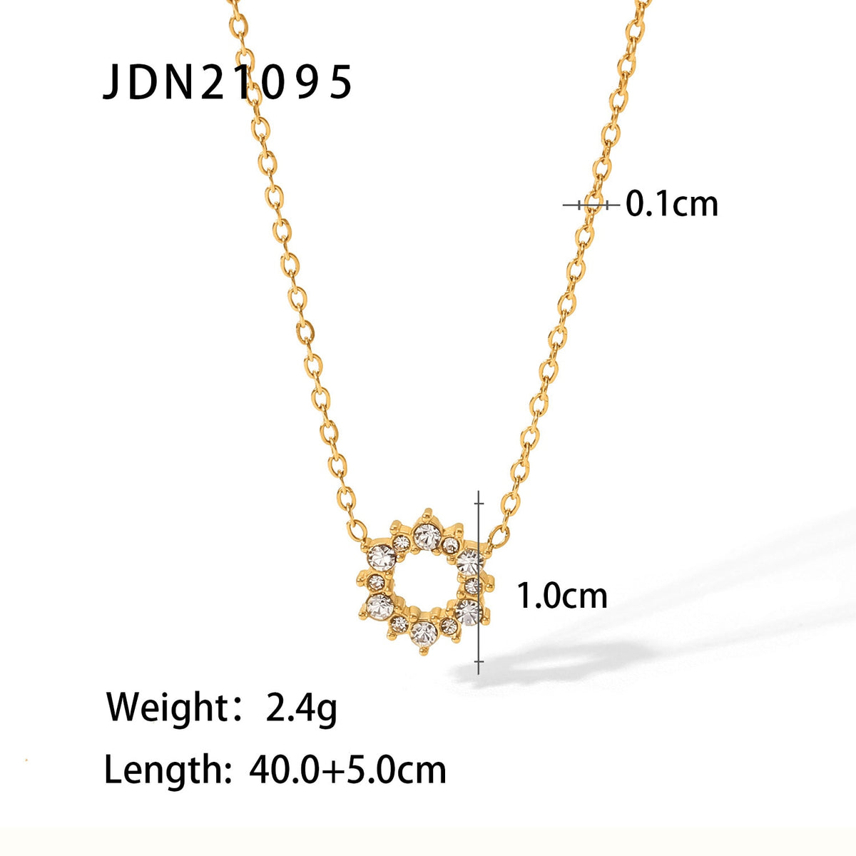 316L Stainless Steel Chain Necklace Minimalist Cubic Zirconia Pendantr Necklace Trendy Jewelry Bijoux Femme Party