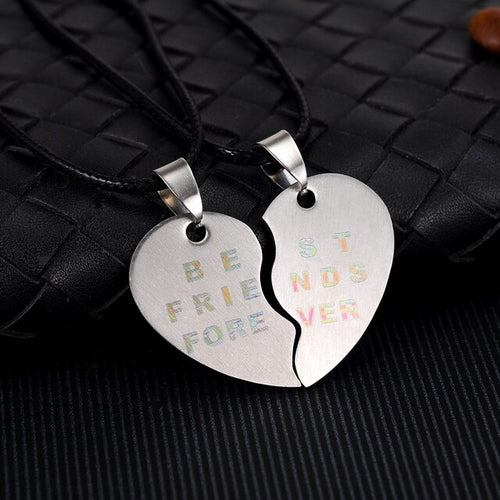 Best Friend Necklaces 2 Heart Gifts | Best Friend Necklace Titanium -