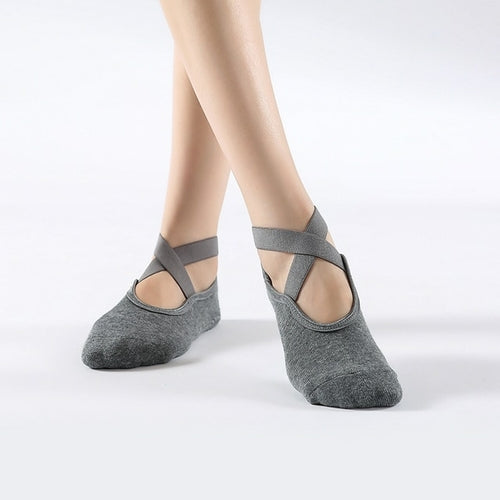 Bandage Yoga Socks For Women Pilates Ballet Dance Cotton Socks