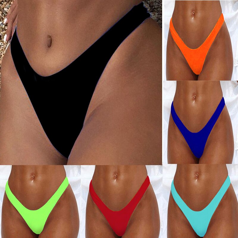 Black Women Sexy Bottoms Swimsuit Bikini Swimwear Cheeky