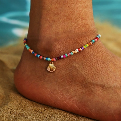 Bohemian Turkish Eyes Beads Anklets For Women Summer Ocean Beach