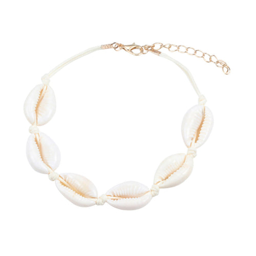 Charm Bohemia Jewelry Handgestricktes Perlen-Muschel-Armband für Damen