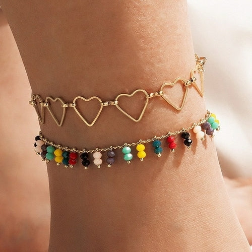 Colorful Boho Jewelry Summer Shell Bracelet on the leg Anklets
