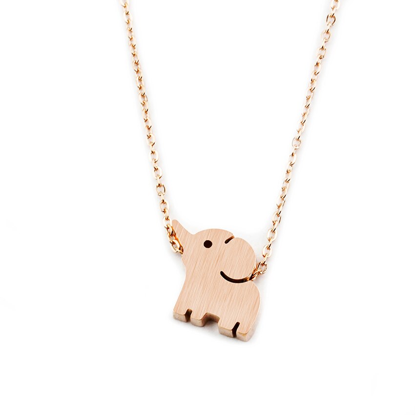 Cute Elephant Necklace Good Luck African Animal