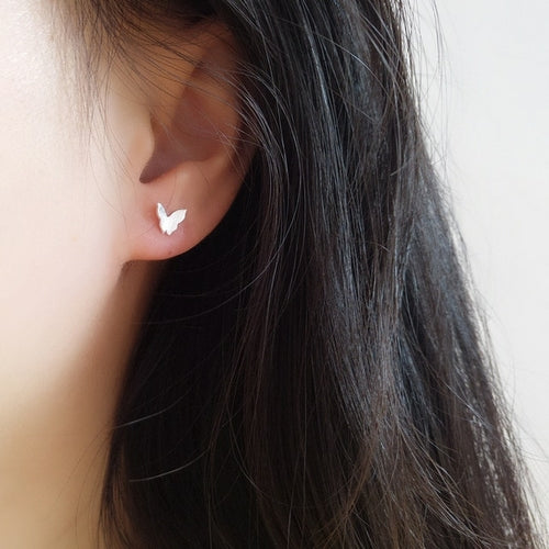 Cute Earrings Heart Bling Zircon Stone Rose Gold Stud Earring