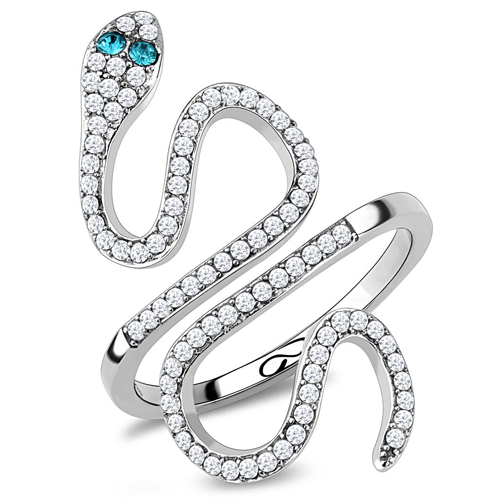 Women Stainless Steel Synthetic Crystal Rings