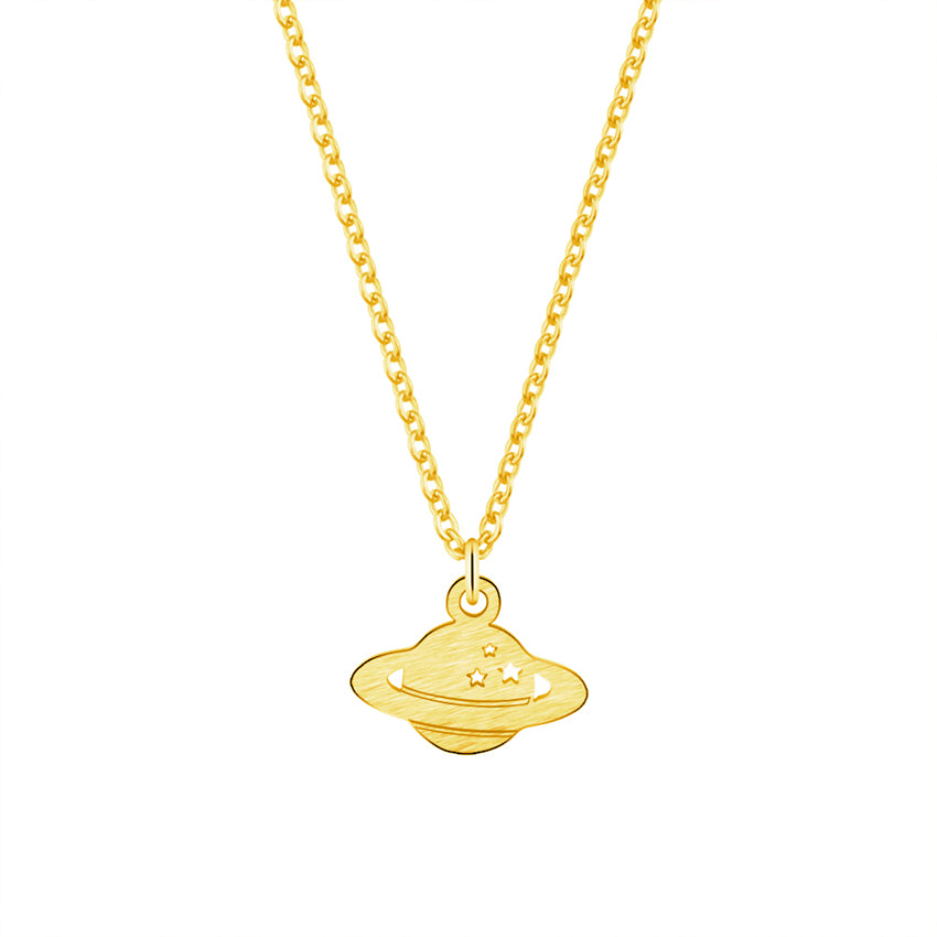 Dainty Star Planet Saturn Pendant Necklaces For