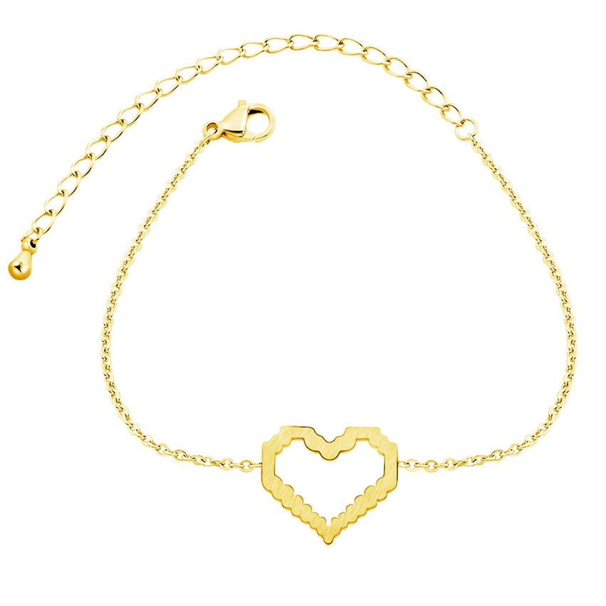 Delicate Love Heart Bracelets For Women Stainless