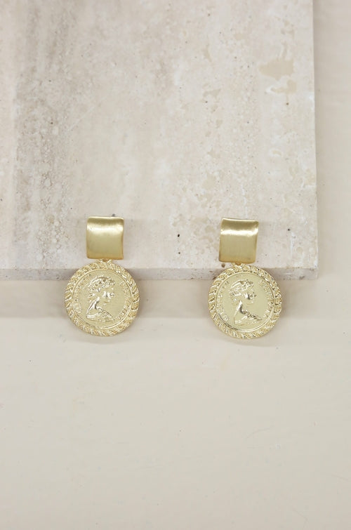 Antike Mini-Münzen-Ohrringe