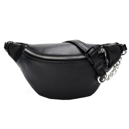 Women waist bag Chain Leather Chest