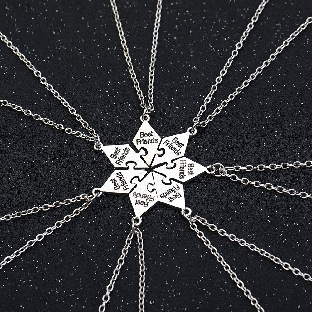 Broken Seven Pointed Star Pendant Necklace Fashion 7pcs/set