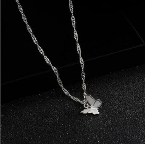 Halsketten Damen Silber Schmetterlinge | Schmetterlings-Choker-Halskette für Damen –