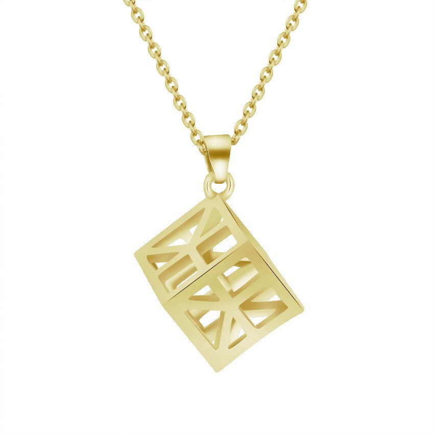Magic Cube Necklace Pendant Stainless