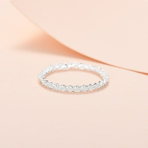 Silver Gold Color Sparkling Ring Set For Women Girls