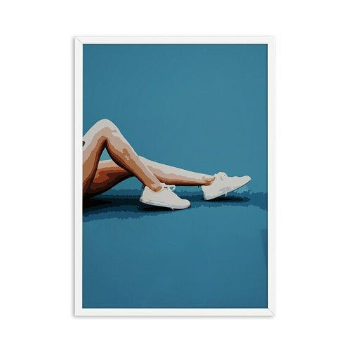 Feminist Gifts Sunbathing Legs Print Travel Woman Holiday Wall Art
