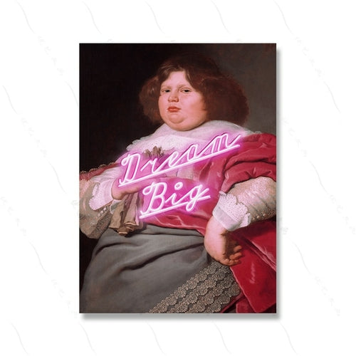 Feministische Mädchen-Leinwandmalerei, abstrakte Skulptur, Königin-Zitat-Drucke